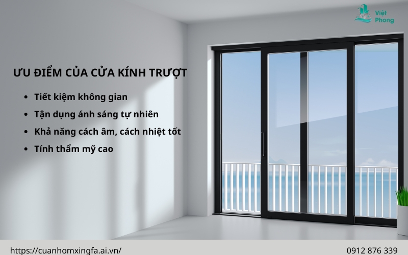 Ưu điểm cửa kính trượt Ưu điểm cửa kính trượt