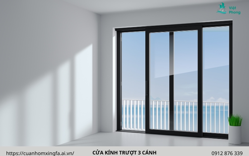 Cửa kính trượt 3 cánh Cửa kính trượt 3 cánh