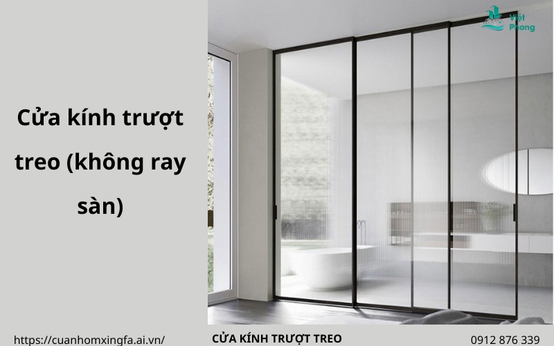 Cửa kính trượt treo Cửa kính trượt treo